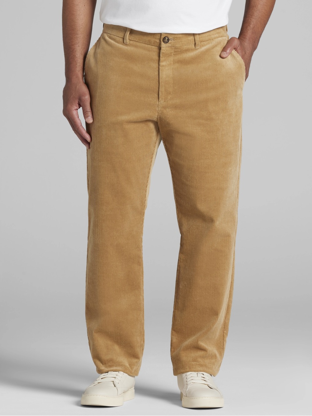 Joseph Abboud Tan Corduroy Pants Men’s 34x29 Straight Leg Stretch Casual Pants
